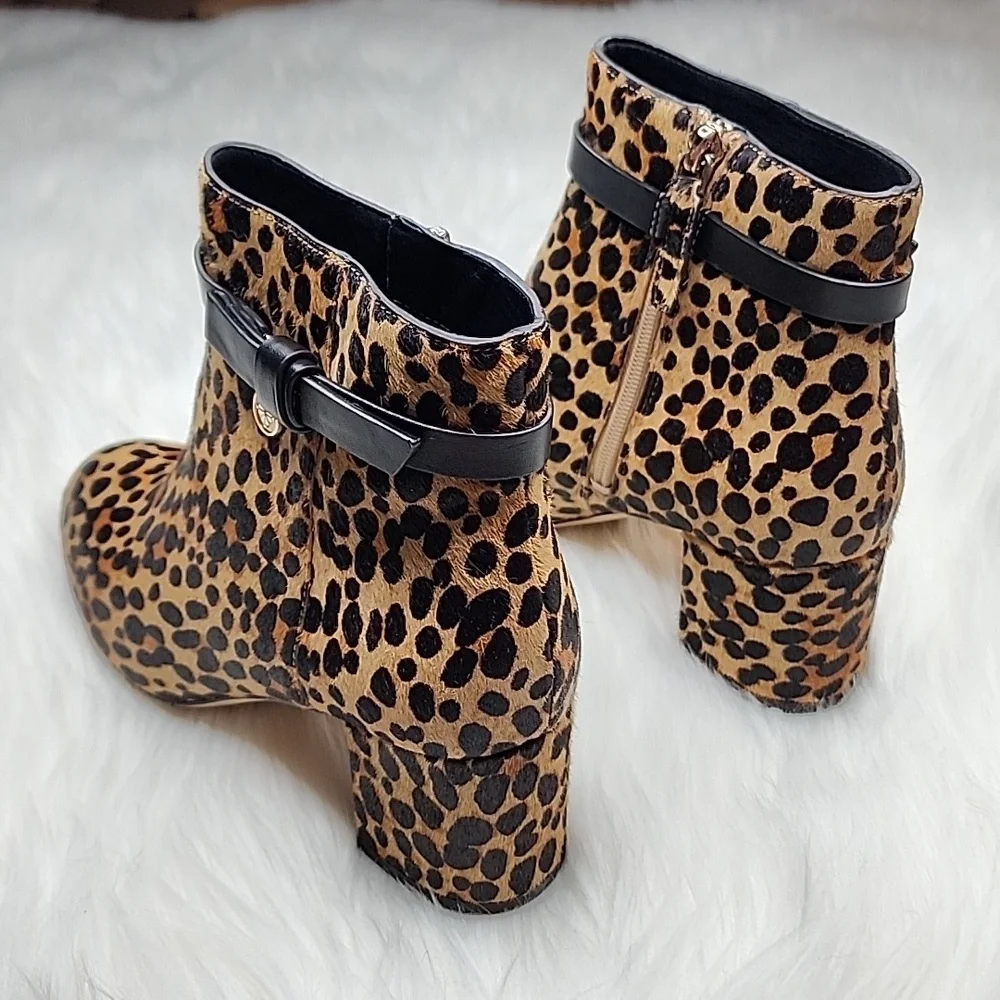 Kate Spade New York Delina Leopard Heeled Boots Booties